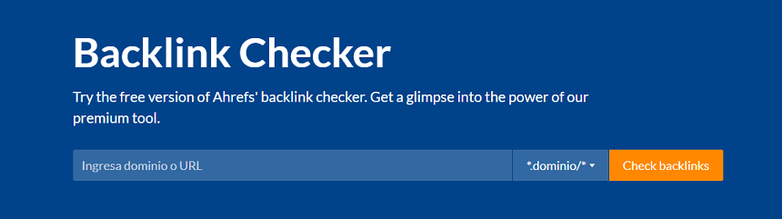 Backlink Checker de Ahrefs
