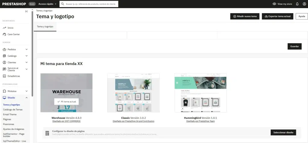compatibilidad con plantillas para prestashop 9
